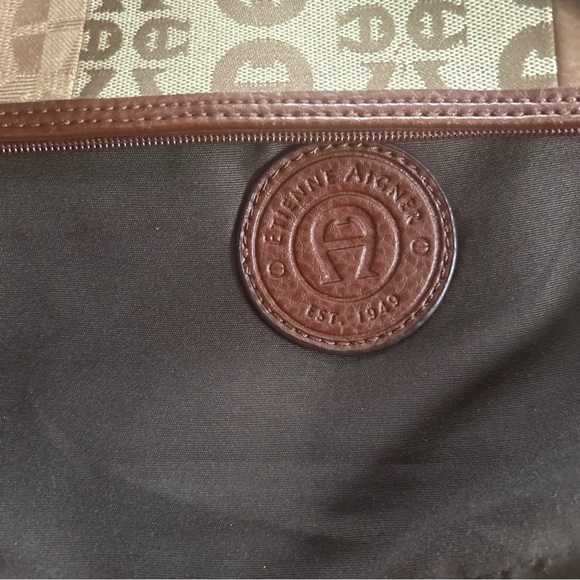 Etienne Aigner Tapestry Purse Handbag Shoulder/Crossbody Bag - Picture 12 of 13